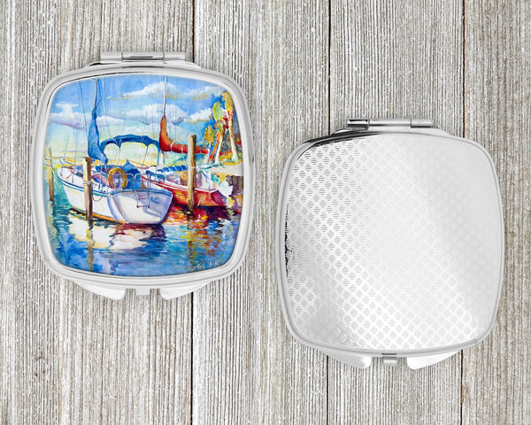 Towering Q Sailboats Compact Mirror – Stylish Purse Mirror with Artistic Covers JMK1230SCM