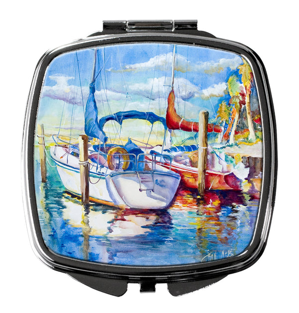 Towering Q Sailboats Compact Mirror – Stylish Purse Mirror with Artistic Covers JMK1230SCM