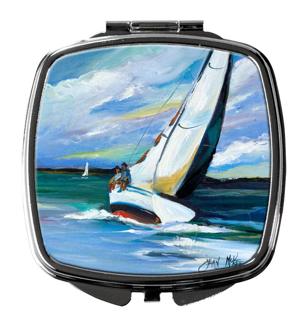 Two and a Sailboat Compact Mirror – Stylish Purse Mirror with Artistic Covers JMK1232SCM