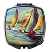 Knost Reggata Sailboats Compact Mirror – Stylish Purse Mirror with Artistic Covers JMK1236SCM