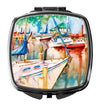 Gazebo and Sailboats Compact Mirror – Stylish Purse Mirror with Artistic Covers JMK1239SCM