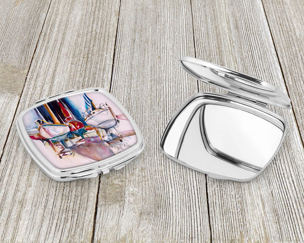 Dry Dock Sailboats Compact Mirror – Stylish Purse Mirror with Artistic Covers JMK1240SCM