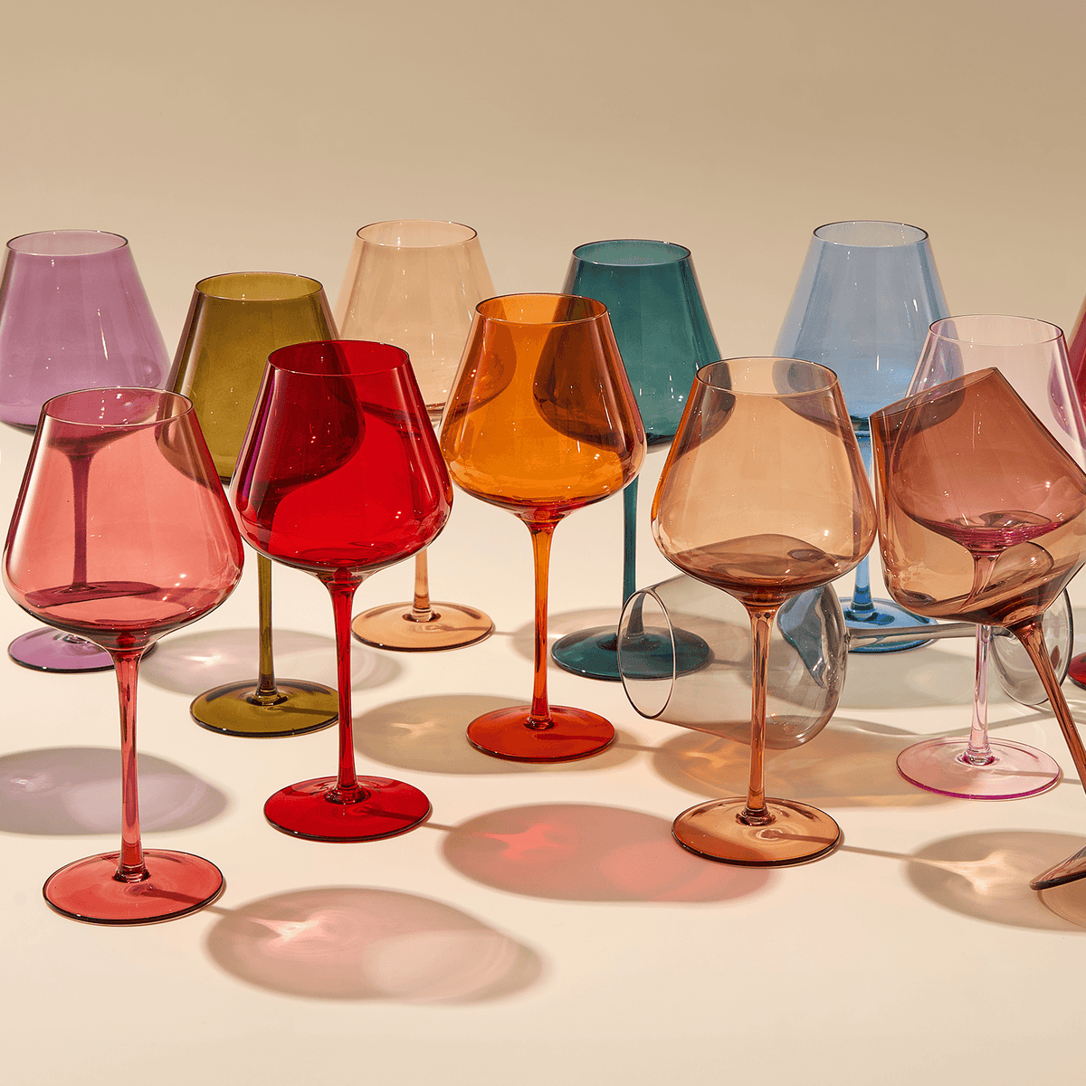 Stagioni Stemmed Wine Glassware, Set of 2, 