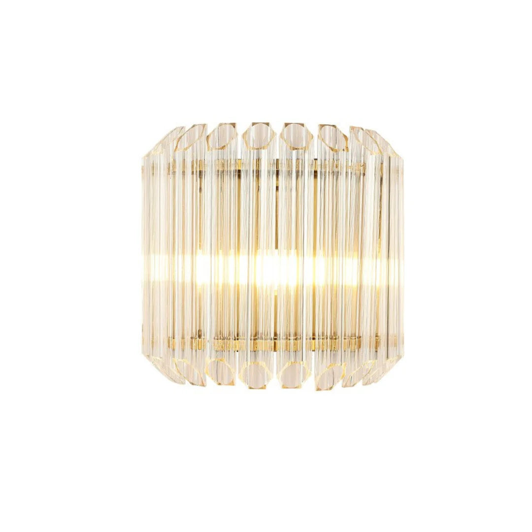 Modern Crystal Rod Brass Wall Sconce