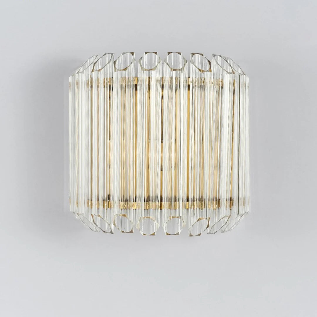 Modern Crystal Rod Brass Wall Sconce