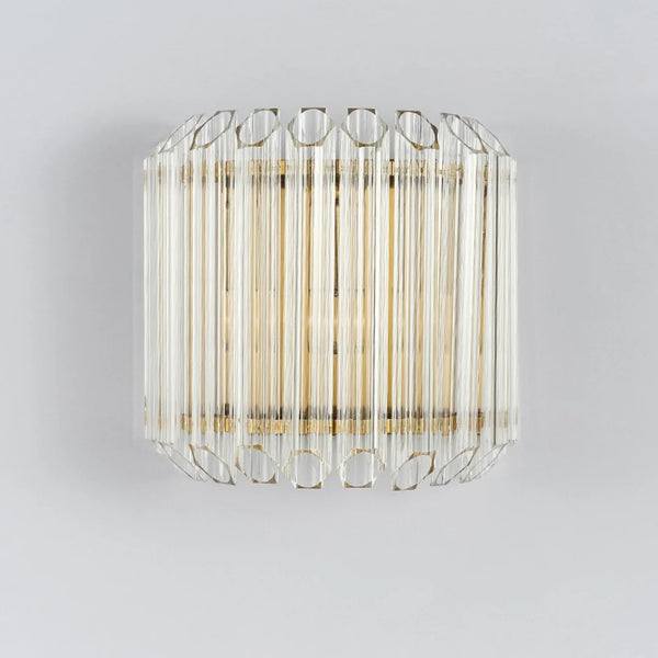 Modern Crystal Rod Brass Wall Sconce