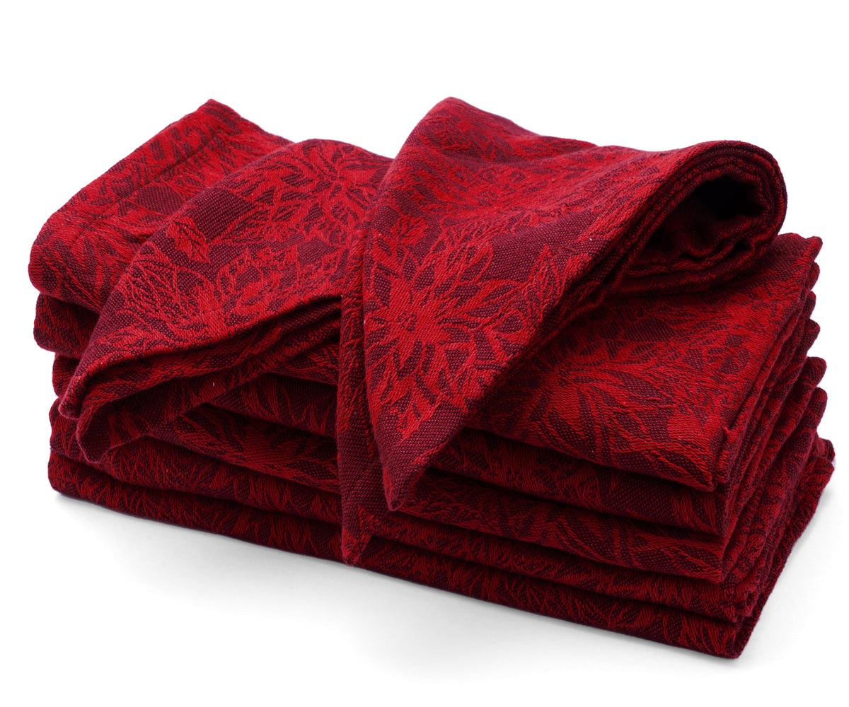 Red Napkins - Floral Napkins