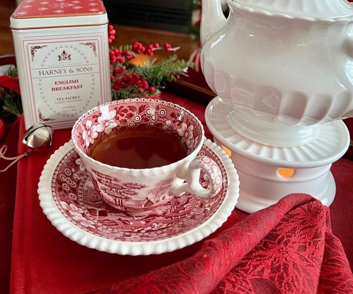Red Napkins - Floral Napkins
