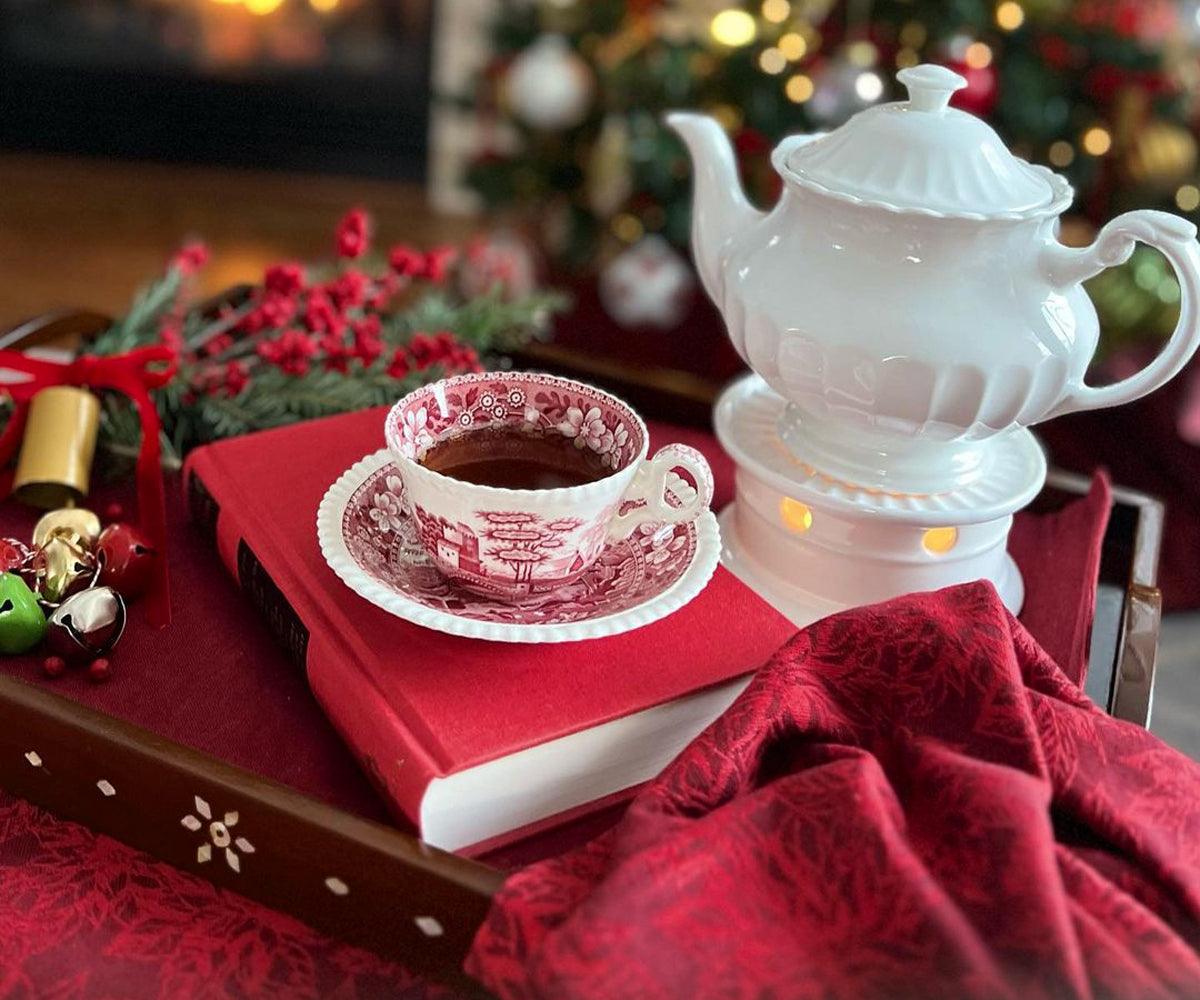 Red Napkins - Floral Napkins