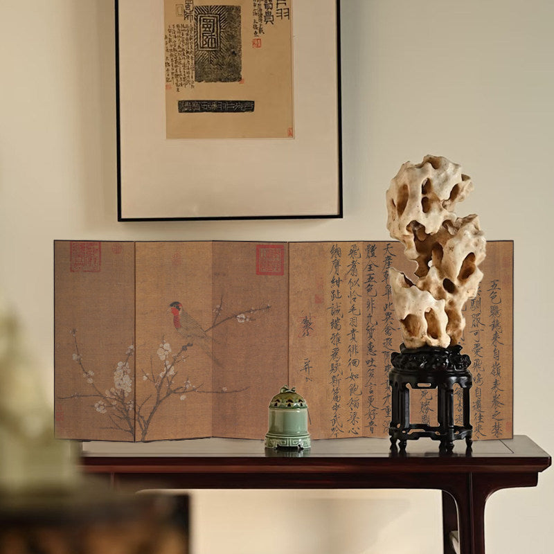 Japanese Imperial Byōbu Folding Screen | Double-Sided 