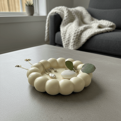 Jesmonite Bubble Tray | Handmade Jewelry & Trinket Dish