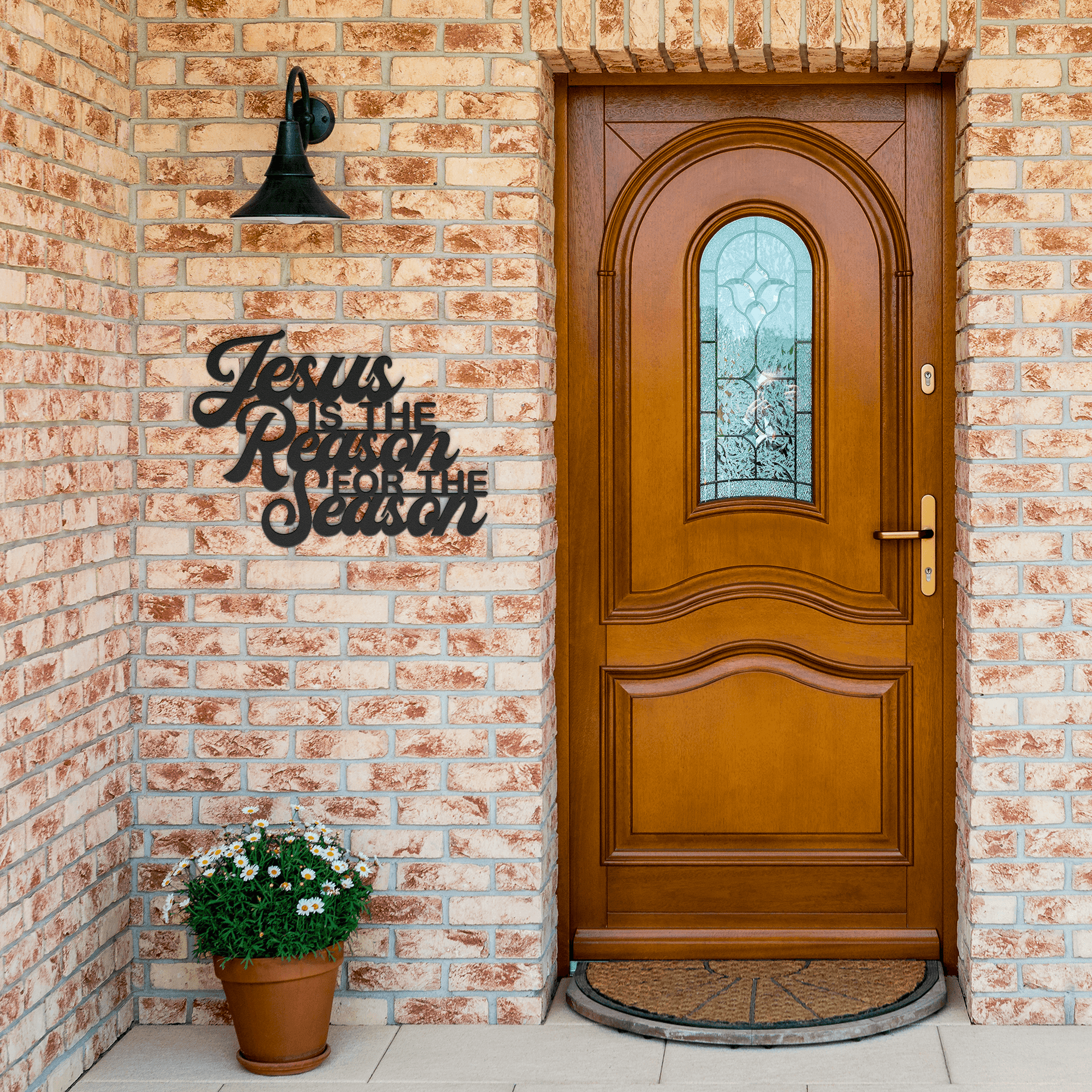 Jesus Is the Reason for the Season – Christmas Metal Wall Sign - 5 Colors & 6 Sizes!