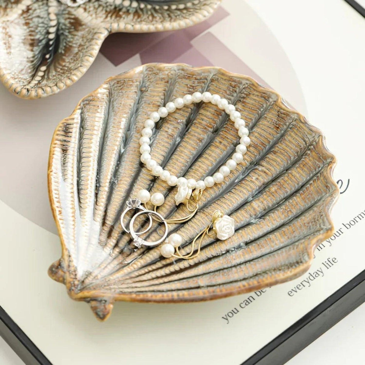 Jewelry Tray - Dual-Color Ceramic Starfish