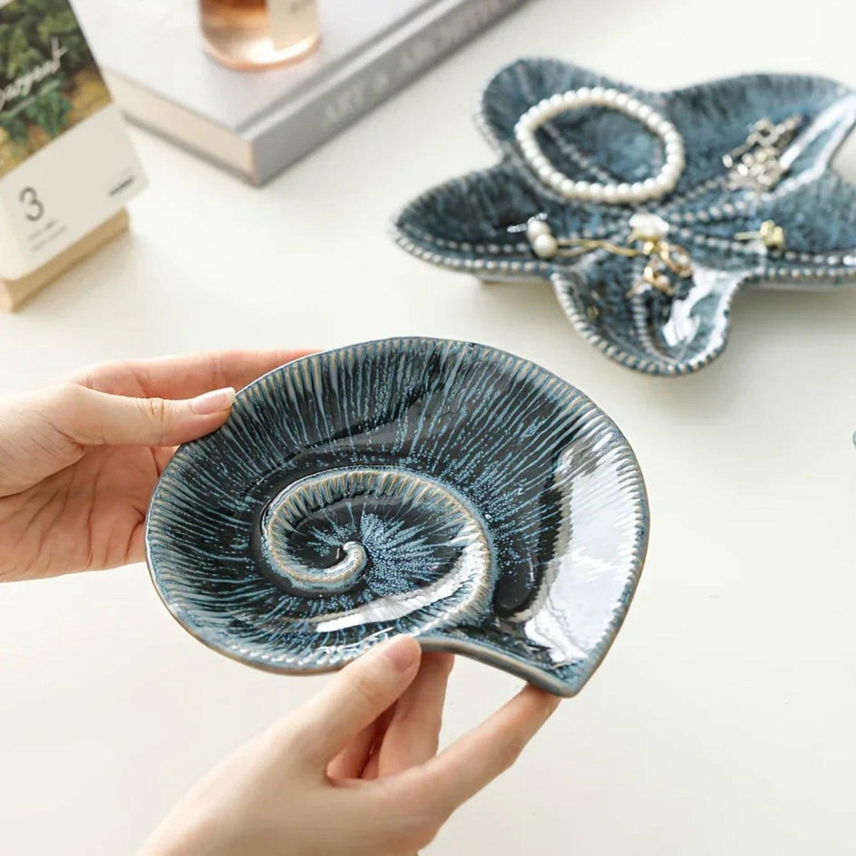 Jewelry Tray - Dual-Color Ceramic Starfish