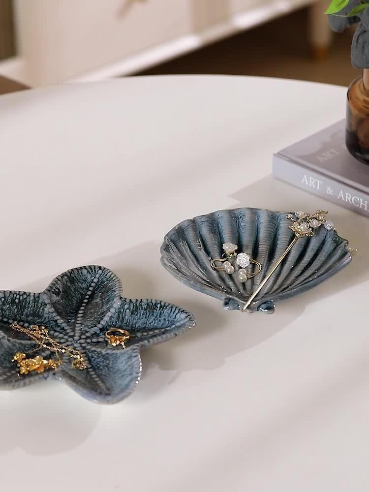Jewelry Tray - Dual-Color Ceramic Starfish