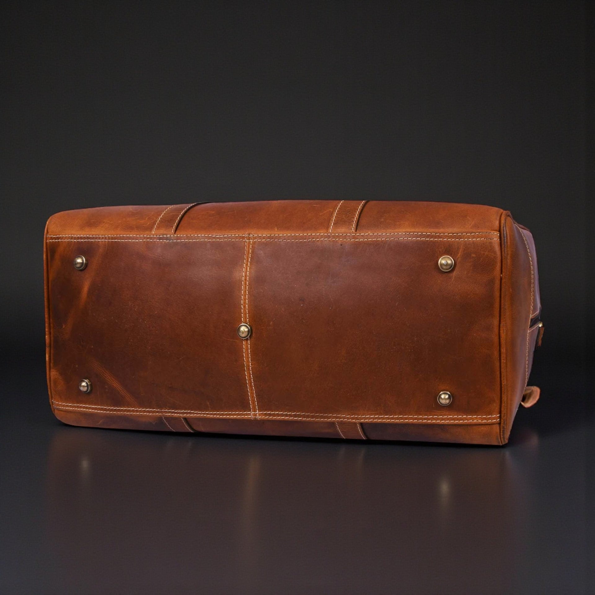 The Wayfarer Bag - Cognac Classic Full-Grain Leather Duffle Bag NAB Leather