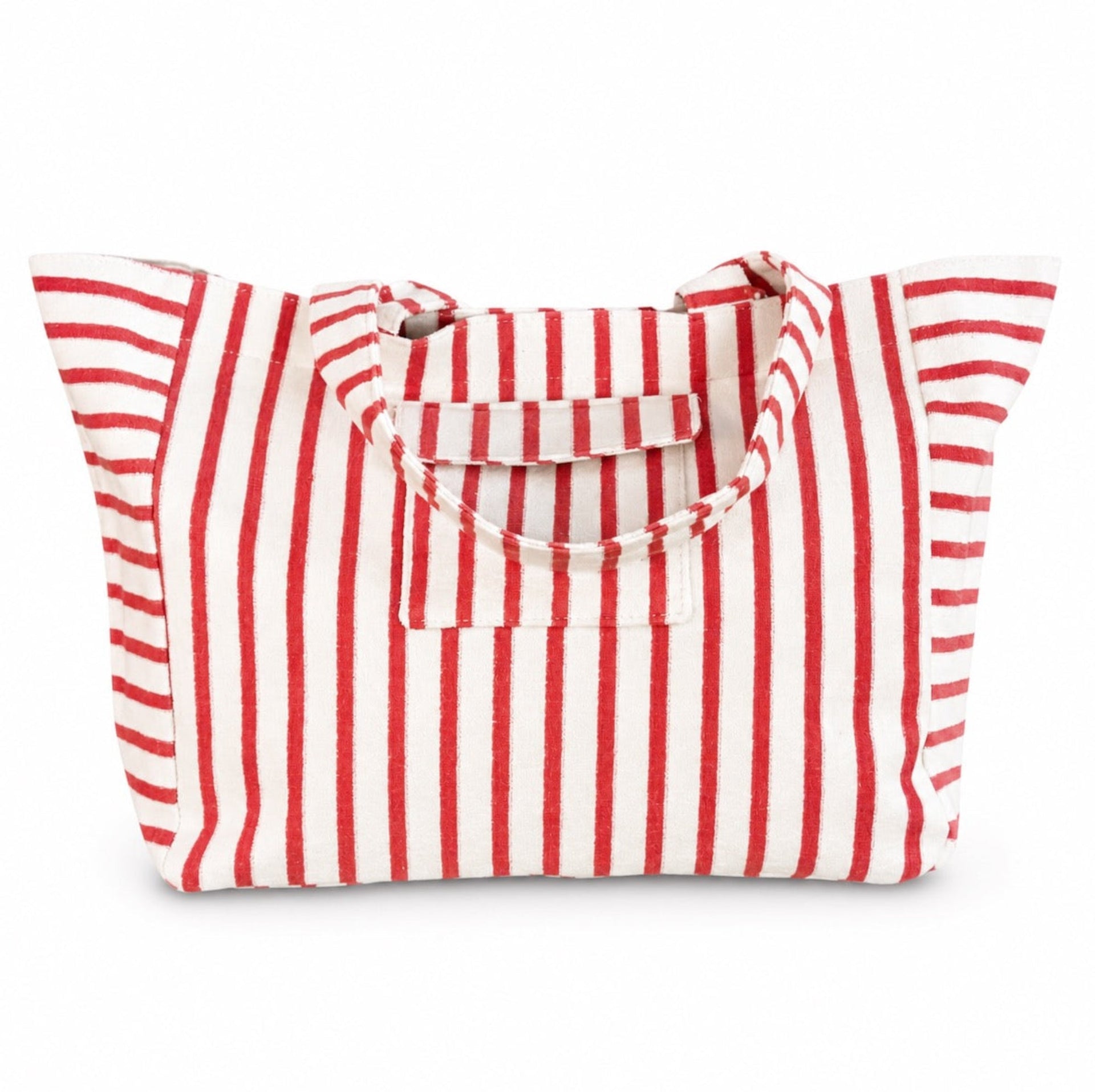 Jumbo Terry Cloth Carryall Striped Beach Bag