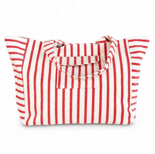 Jumbo Terry Cloth Carryall Striped Beach Bag