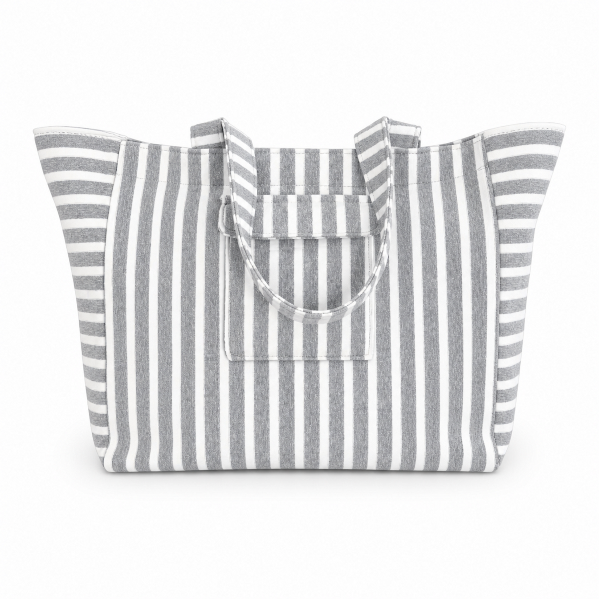 Jumbo Terry Cloth Carryall Striped Beach Bag