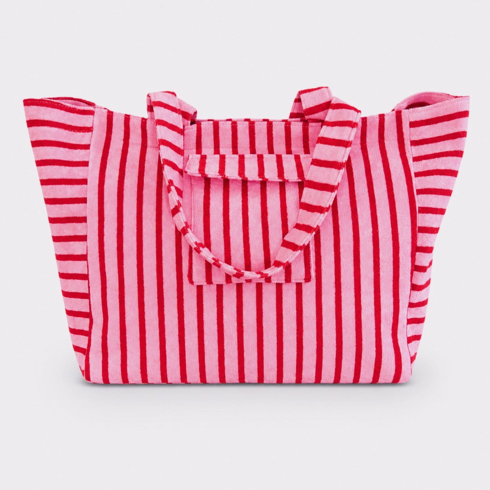 Jumbo Terry Cloth Carryall Striped Beach Bag