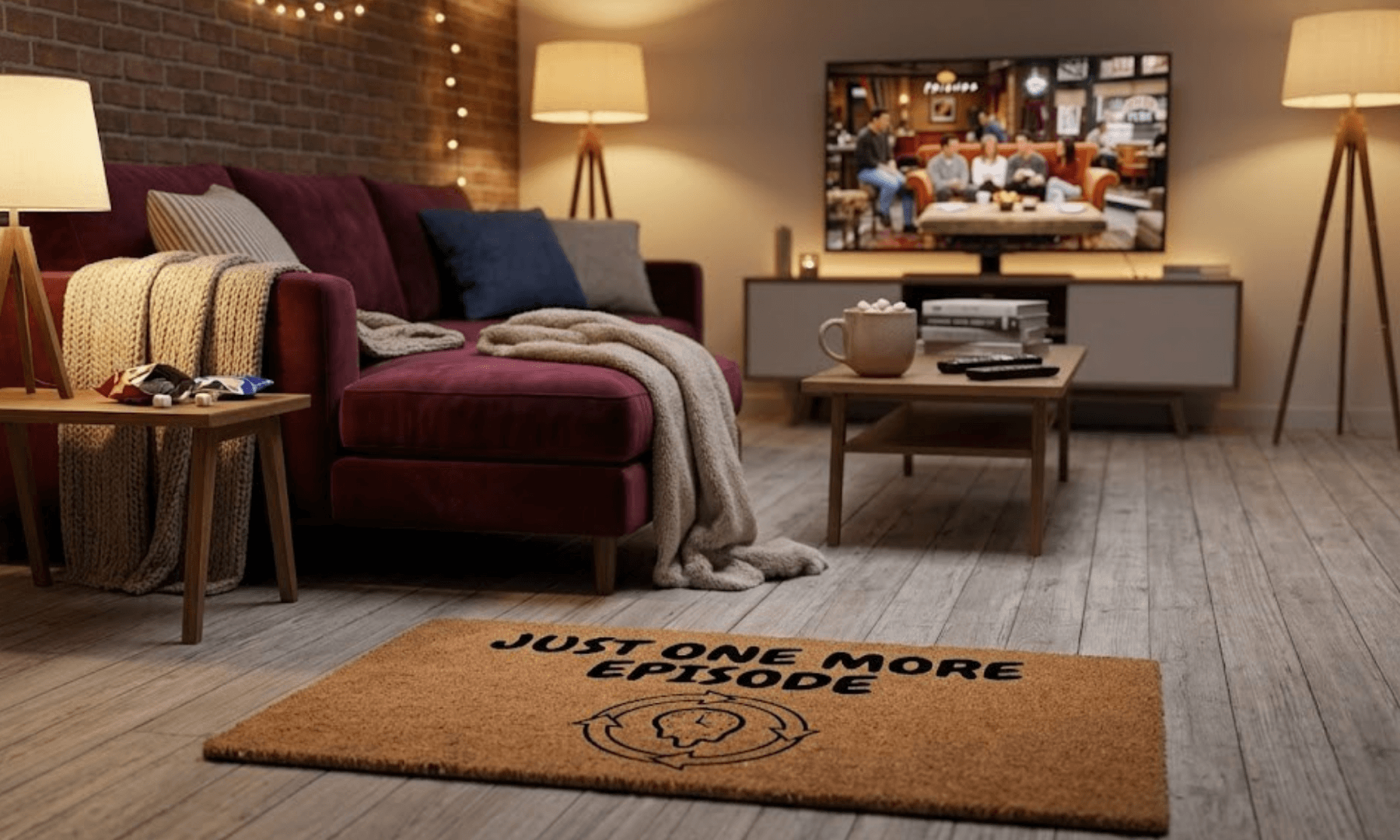 Just One More Episode Coir Mat