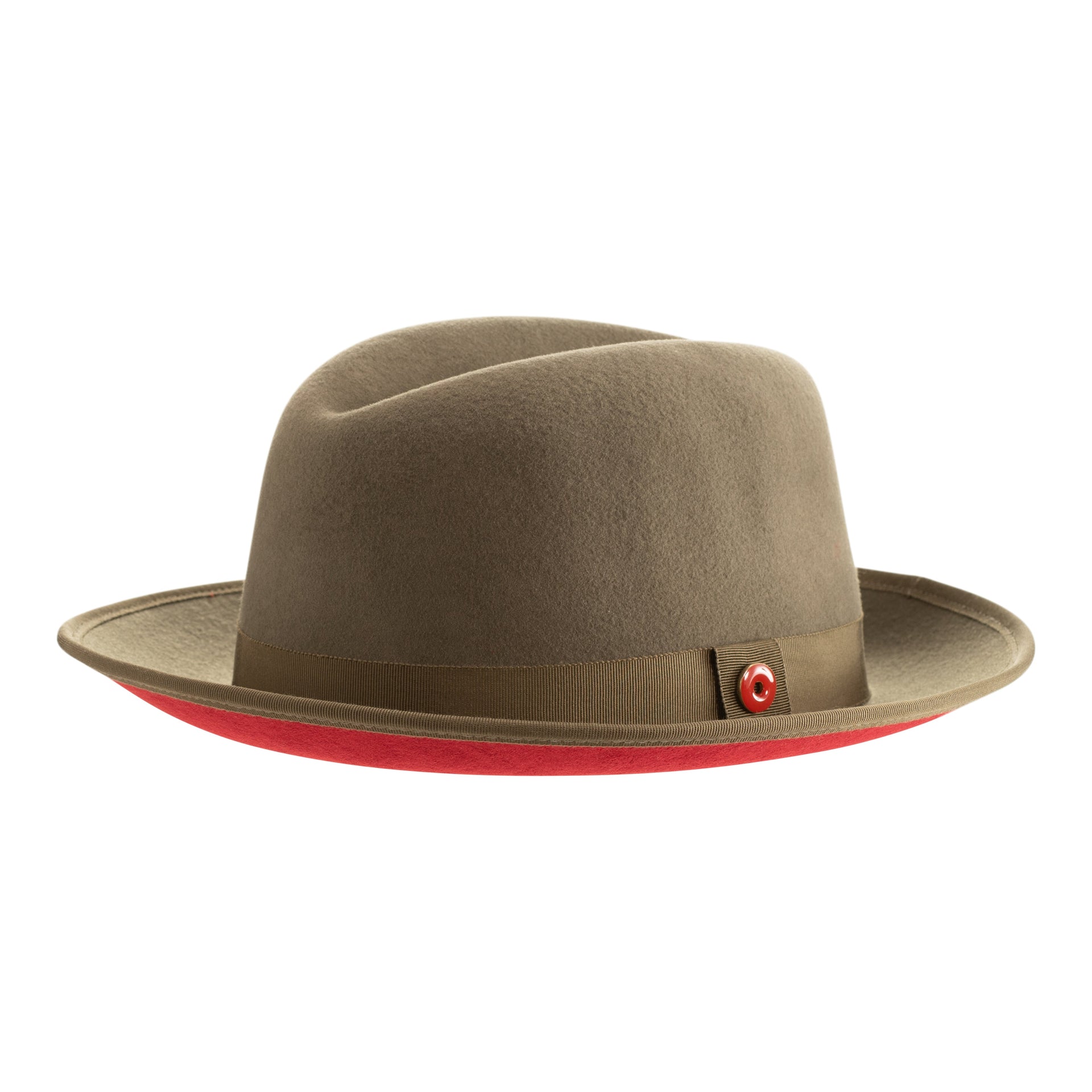 King (Olive Green) Center Creased Fedora Hat