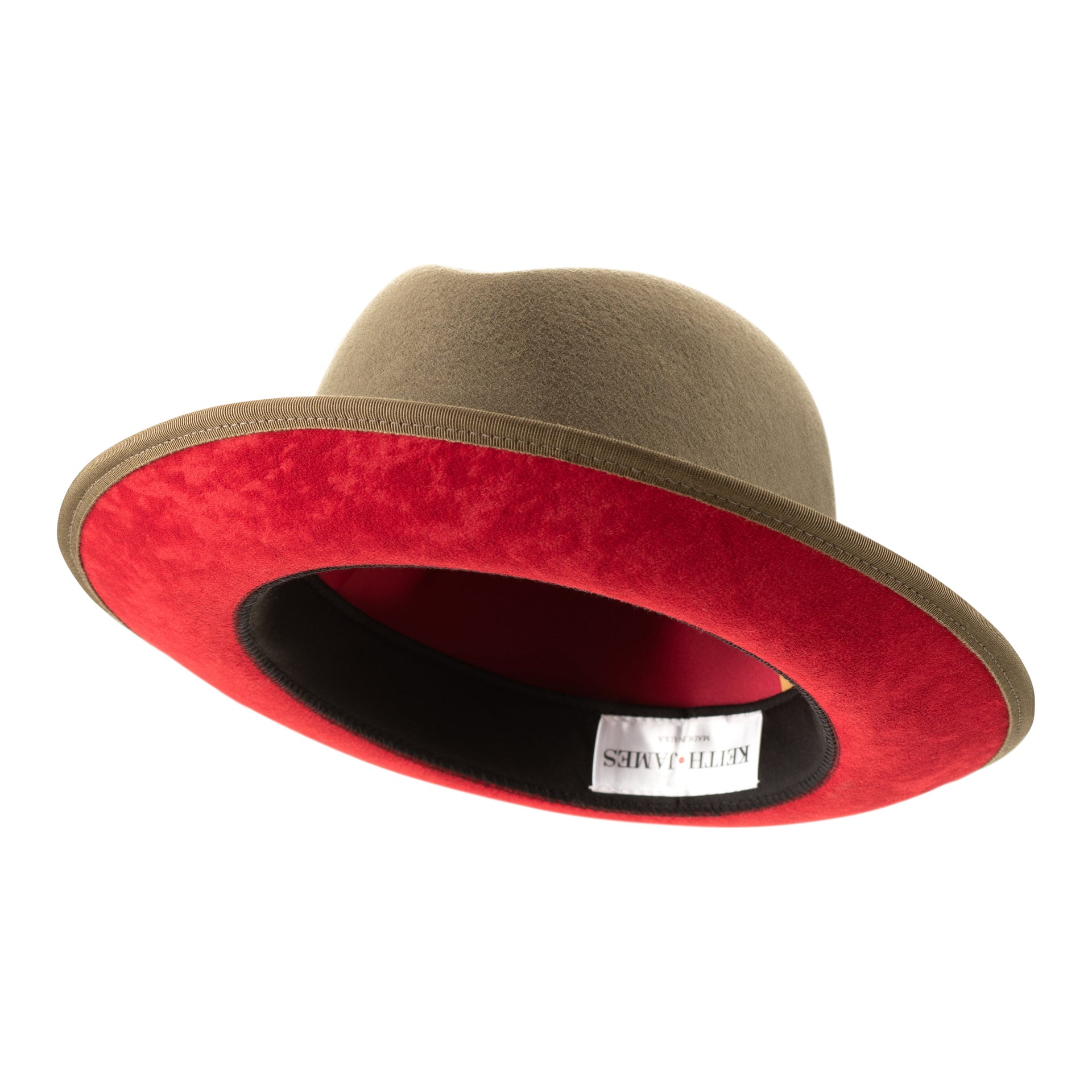 King (Olive Green) Center Creased Fedora Hat