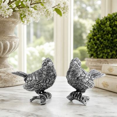 Pewter Song Birds Salt & Pepper Set