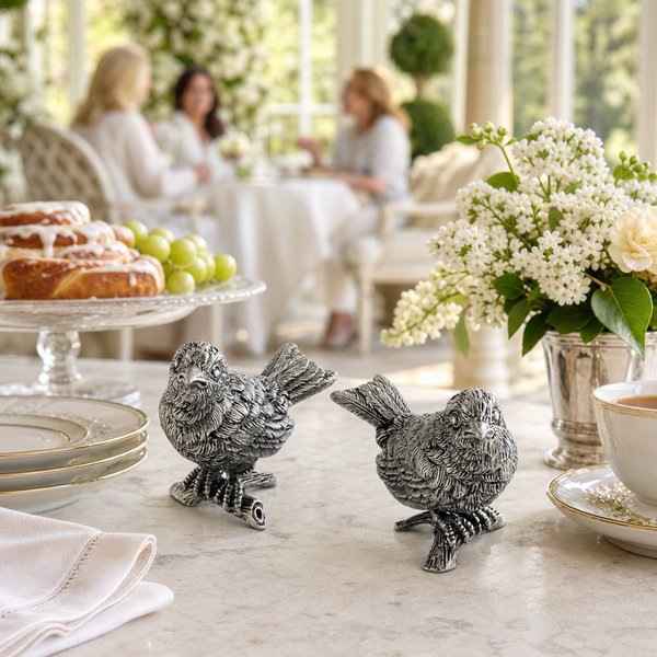 Pewter Song Birds Salt & Pepper Set