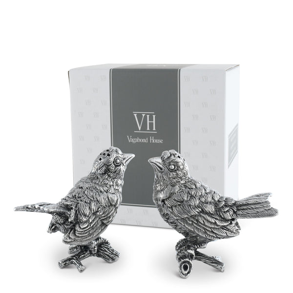 Pewter Song Birds Salt & Pepper Set