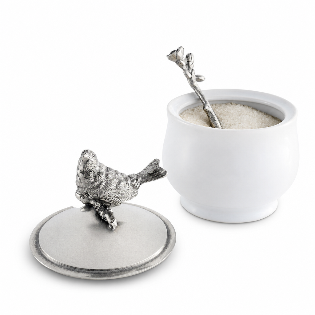 Song Bird Sugar Bowl and Spoon