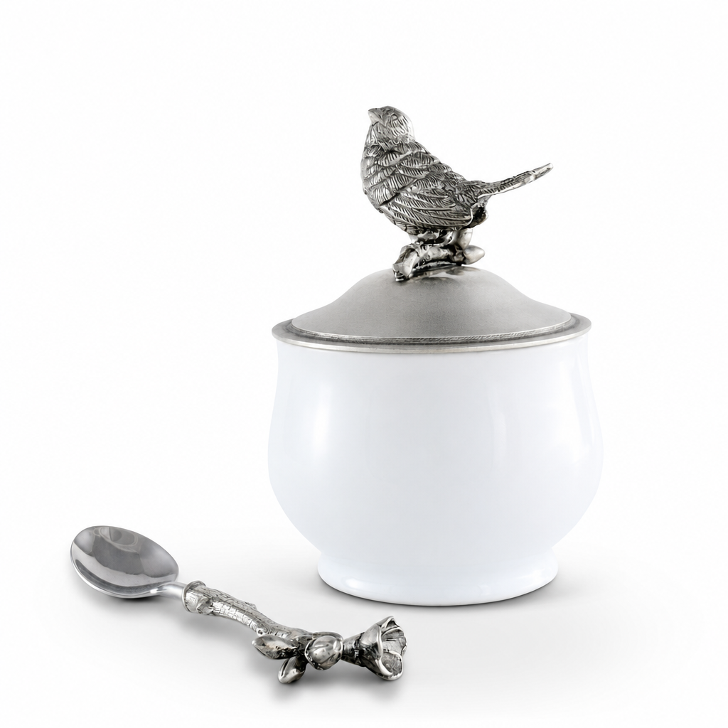 Song Bird Sugar Bowl and Spoon