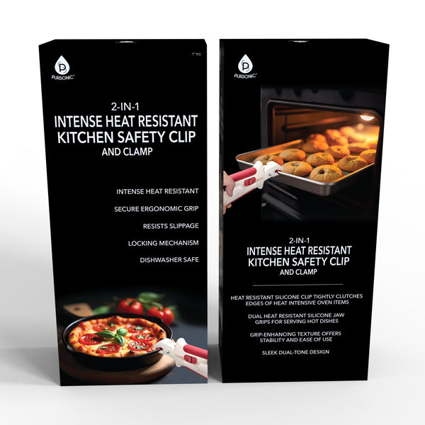 Ultimate 4-Pack: Heat-Resistant Kitchen Safety Clips | Dual Silicone Jaws for Non-Slip Grip on Hot Cookware