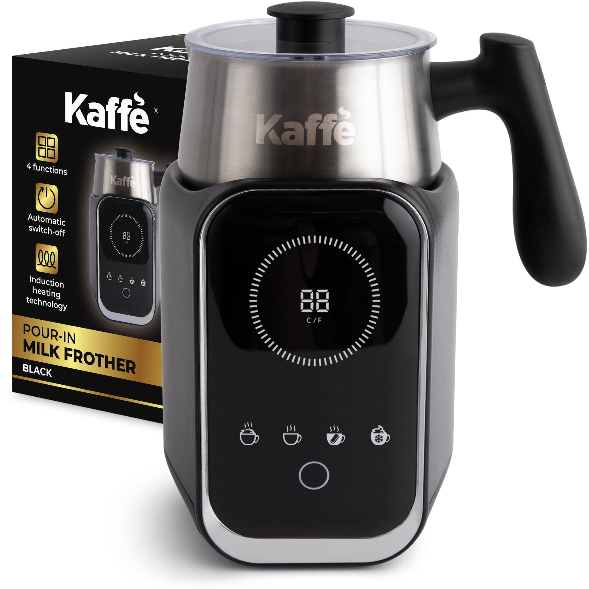 Pour-in Premium Milk Frother w/ Digital Screen, KF6075 Kaffe Products
