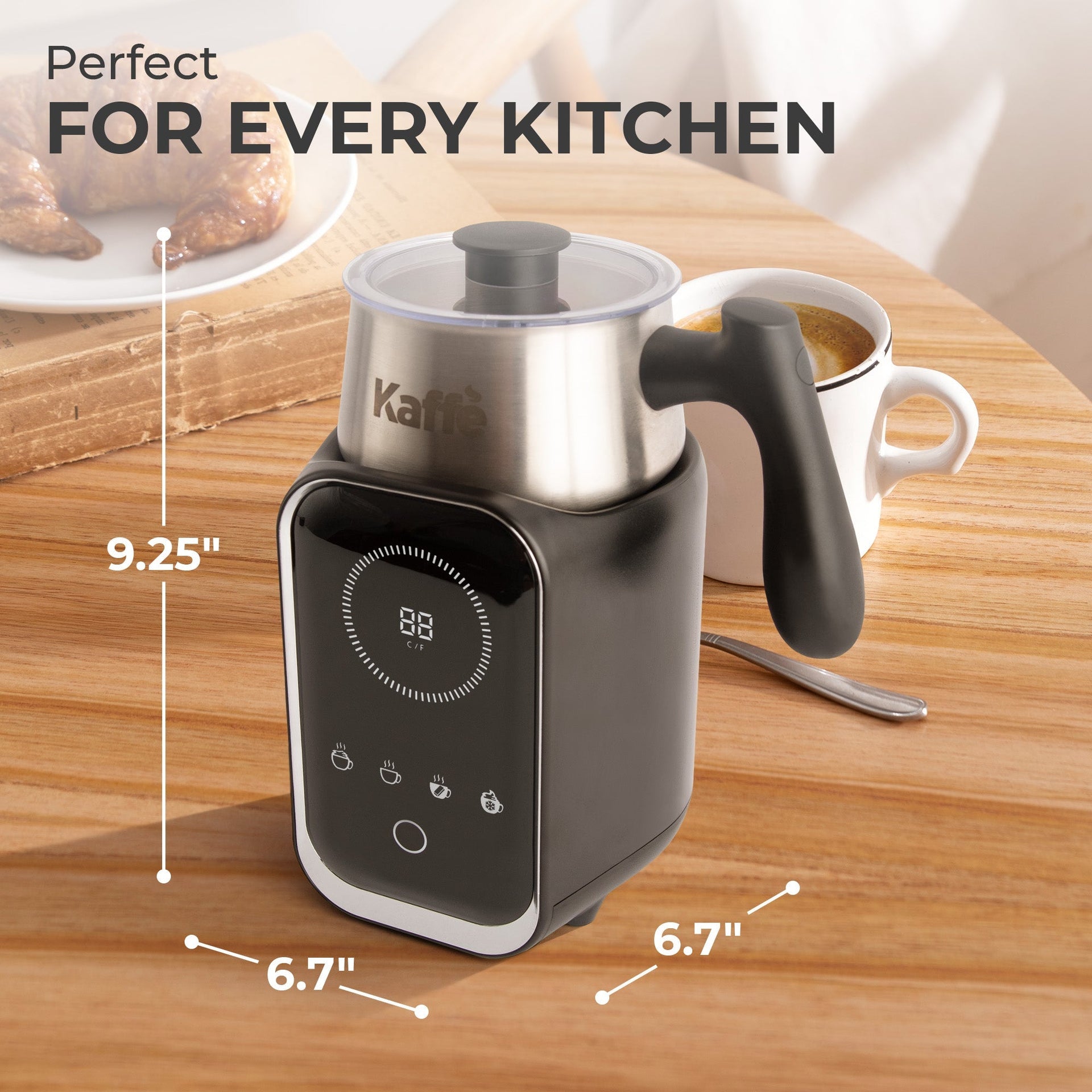 Pour-in Premium Milk Frother w/ Digital Screen, KF6075 Kaffe Products