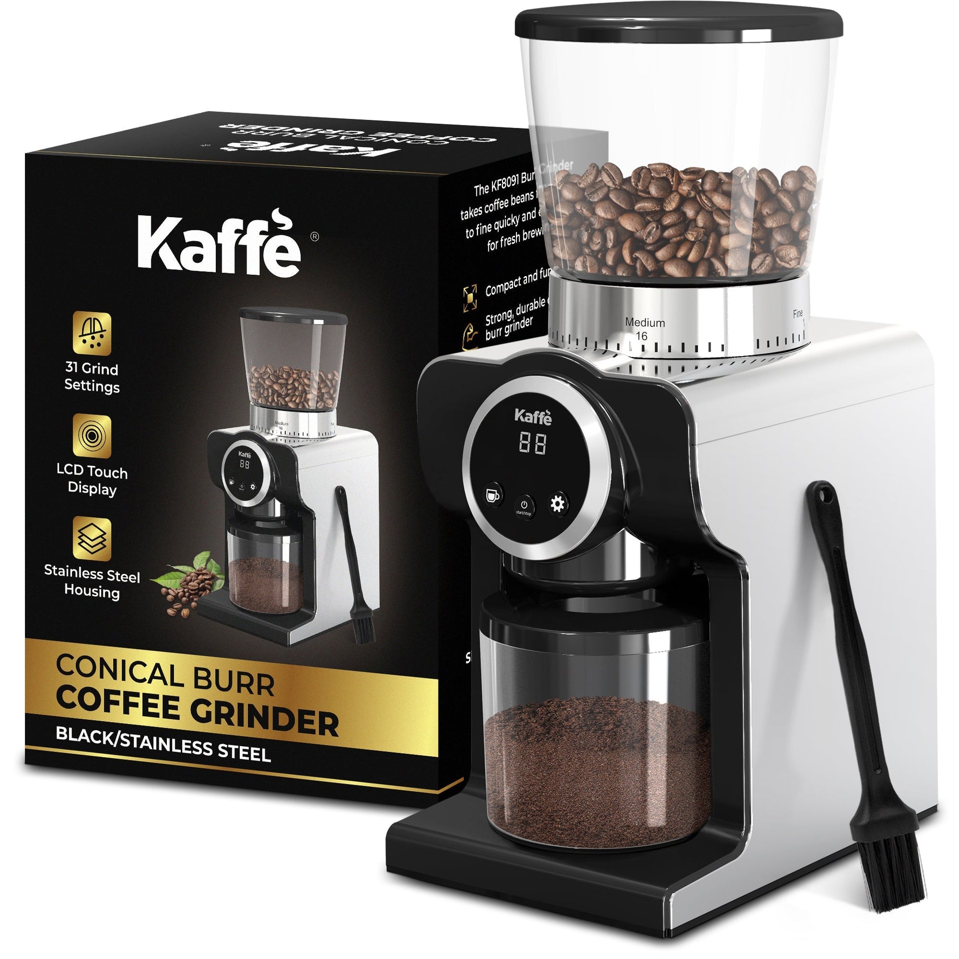 Conical Burr Coffee Grinder, KF8091 Kaffe Products