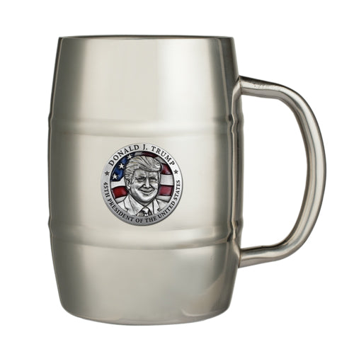Donald Trump w/ Flag Keg Mug