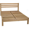 King size Solid Wood Platform Bed Frame with Slatted Headboard - Made in USA