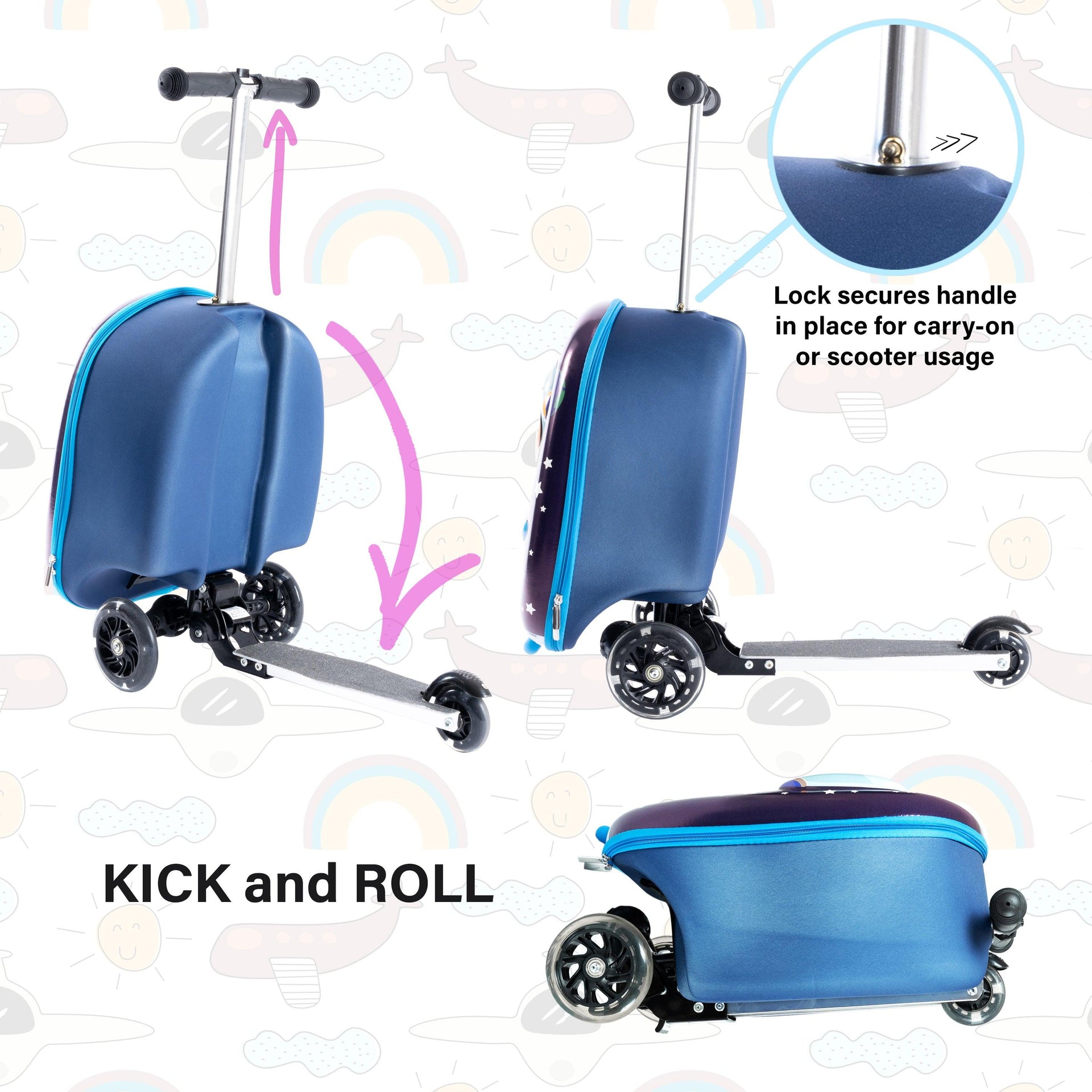 Space Boy Pack N' Go Scooter