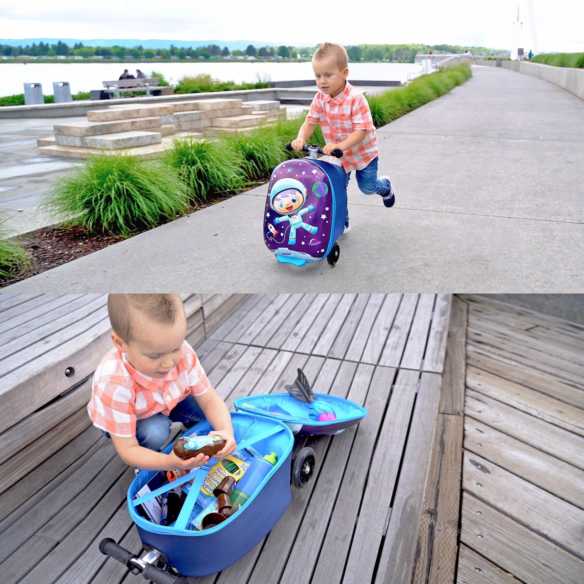 Space Boy Pack N' Go Scooter