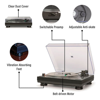 KT100BT RECORD PLAYER WITH S100 SPEAKERS