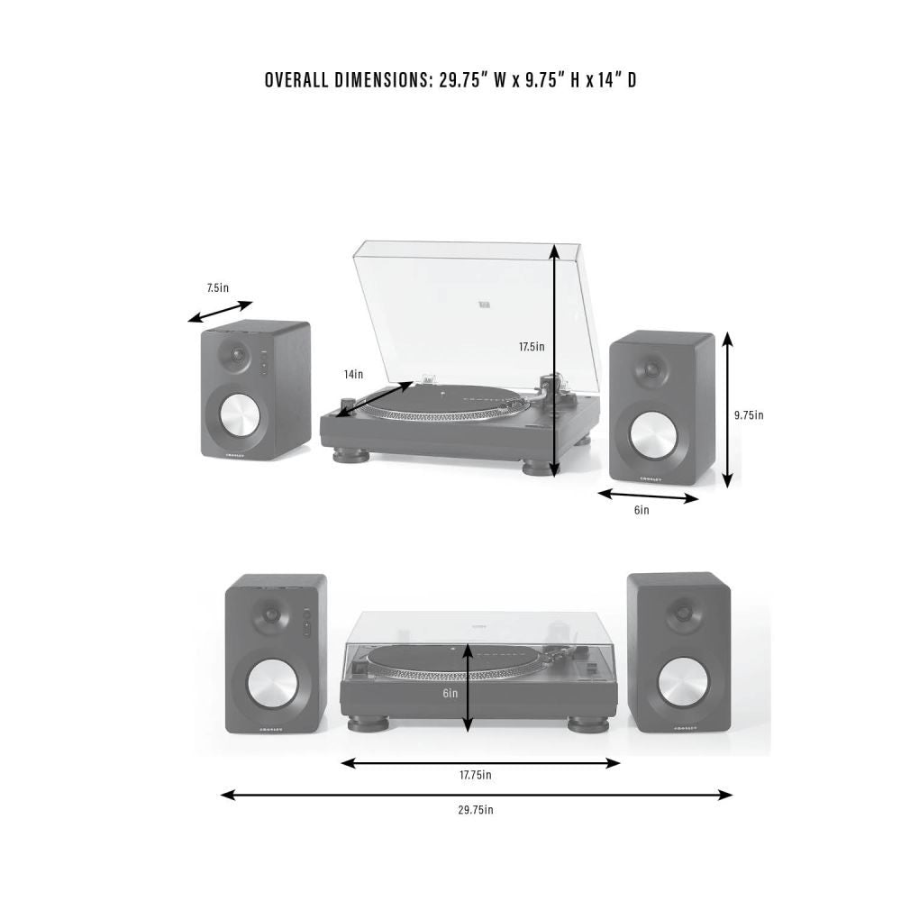 KT100BT RECORD PLAYER WITH S100 SPEAKERS