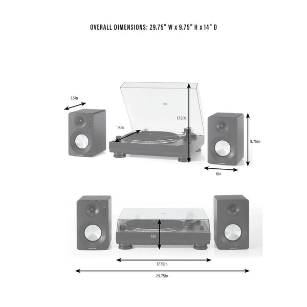 KT100BT RECORD PLAYER WITH S100 SPEAKERS