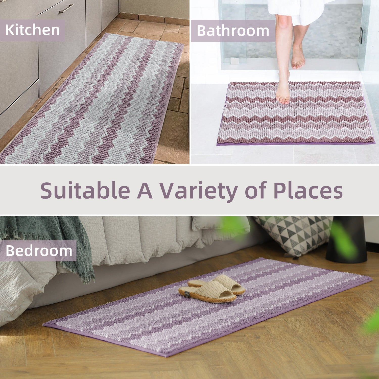 Kasentex Soft Absorbent Durable Non-Slip Bathroom Rug Mat, Room Decor, Graduation Gifts, Fathers Day Gift, Mother Gift