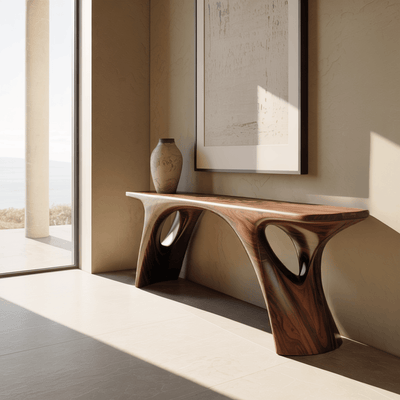 Kaori Modern Organic Sculptural Console Table