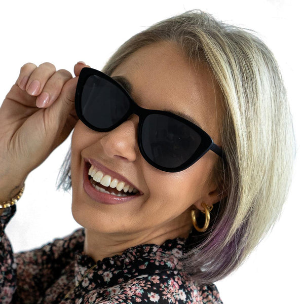 Kara - Black Cat Eye Sunglasses