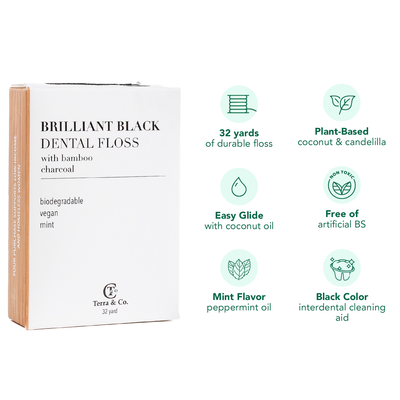 Brilliant Black® Floss – Whitens Between Teeth Naturally