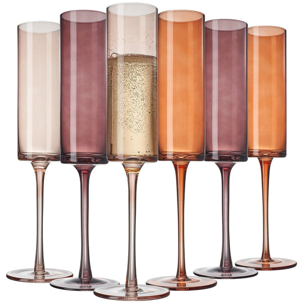 Venus Champagne Flute Glassware, Set of 6
