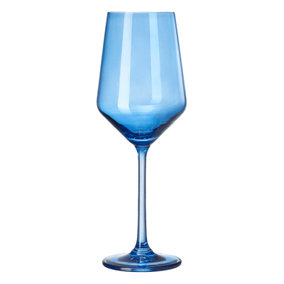 Blue Wine Glasses Set of 6-12 oz - Dark Blue