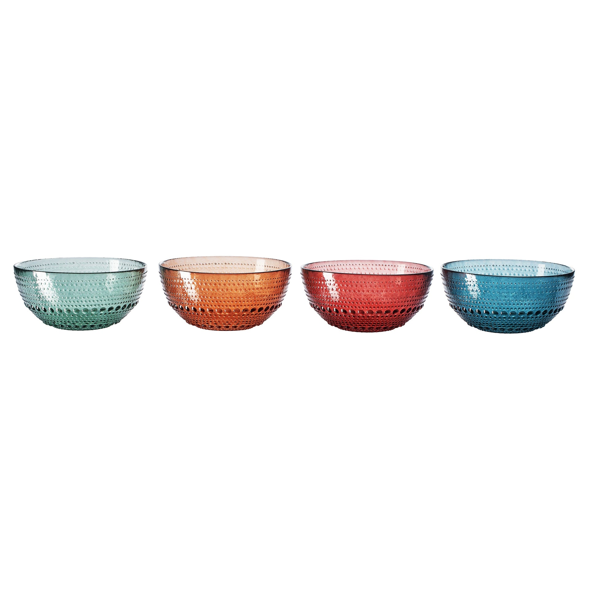 Tonal Hobnail Bowl Glassware, Set of 4